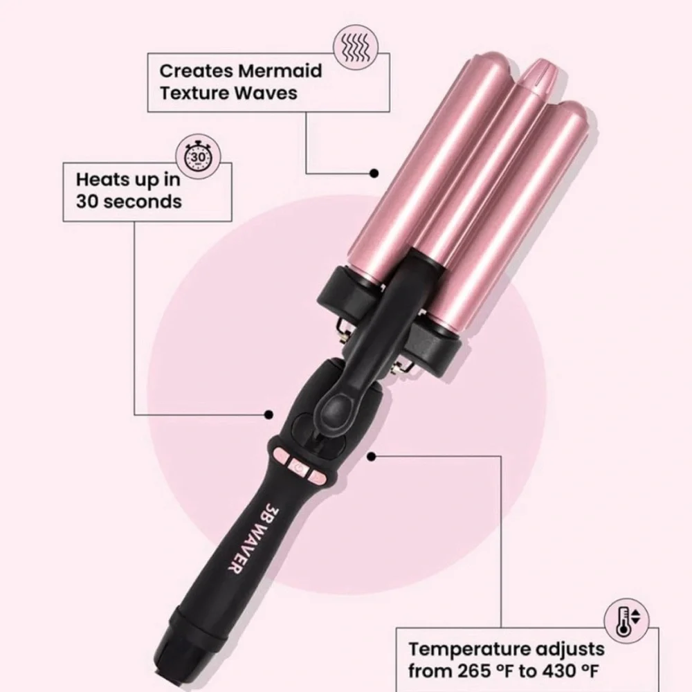 The Beachwaver Co.  3B waver in NEW Pink Catwalk Collection  MSRP $99